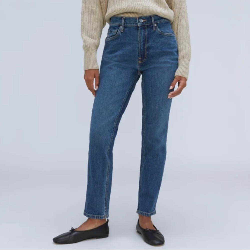 Everlane Cheeky Orignal Straight Leg Jeans Medium Wash Size 29 Crop